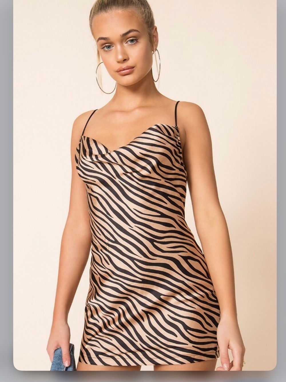 Superdown Zebra Print Mini Dress